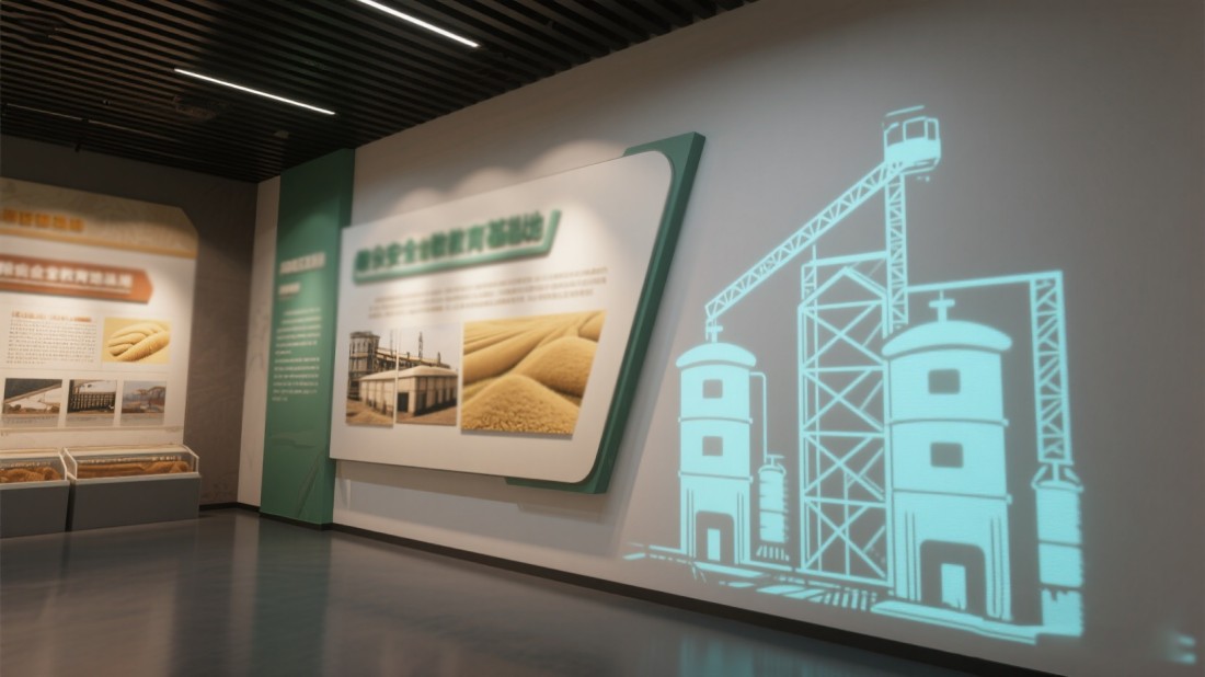 數(shù)字化糧食安全教育展廳效果圖 數(shù)字化糧食安全教育展廳效果圖